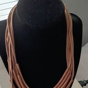 Elegant Brown Multi-Strand Necklace